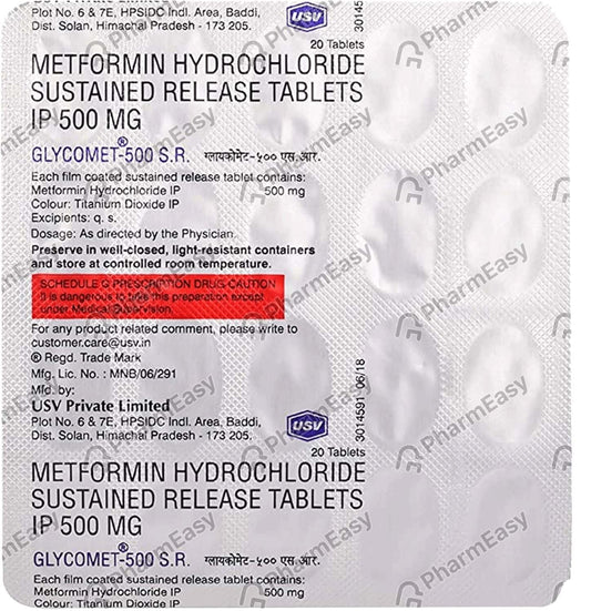GLYCOMET 500MG SR