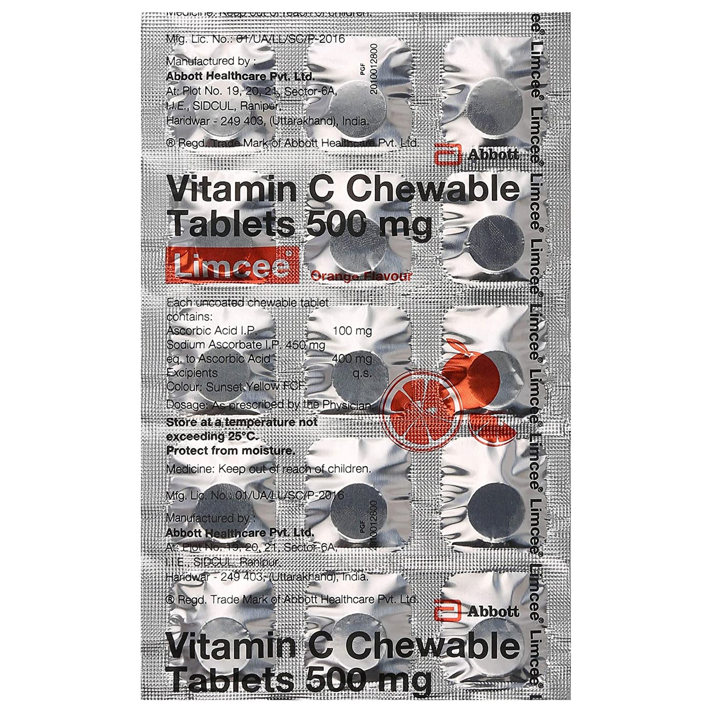 LIMCEE 500MG VITAMIN C  CHEWABLE TABLETS