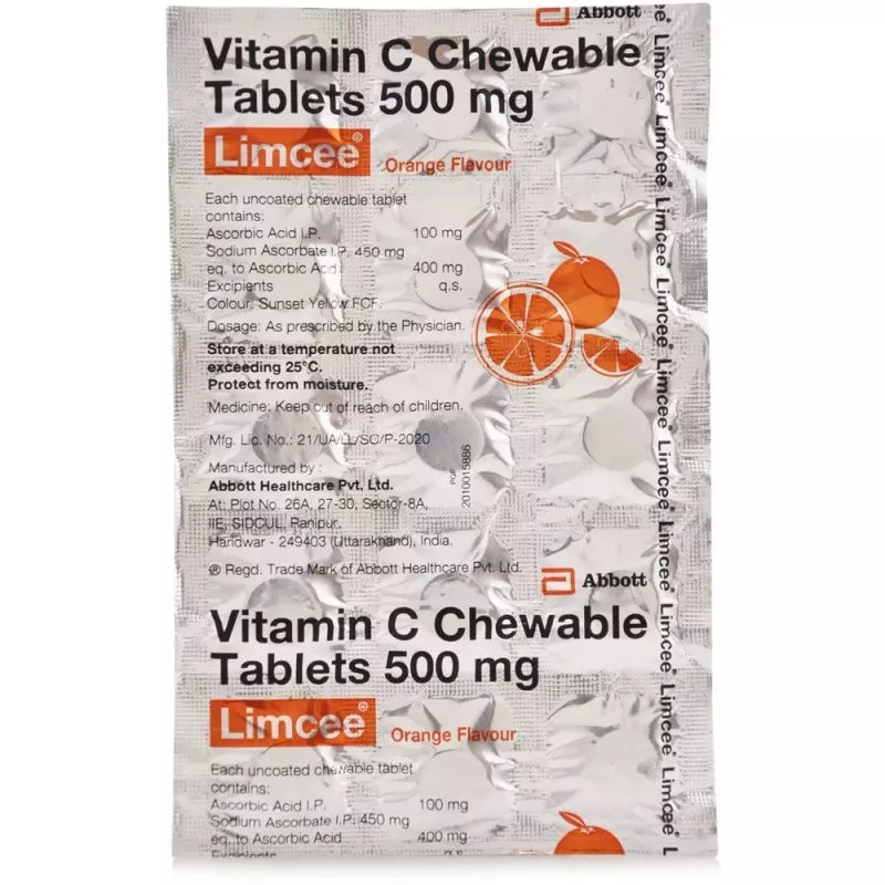 LIMCEE 500MG VITAMIN C  CHEWABLE TABLETS
