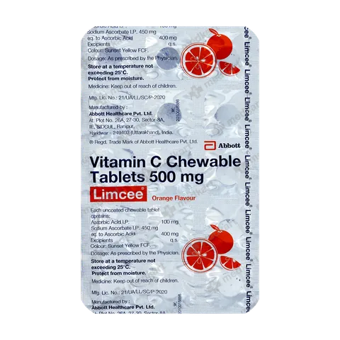LIMCEE 500MG VITAMIN C  CHEWABLE TABLETS