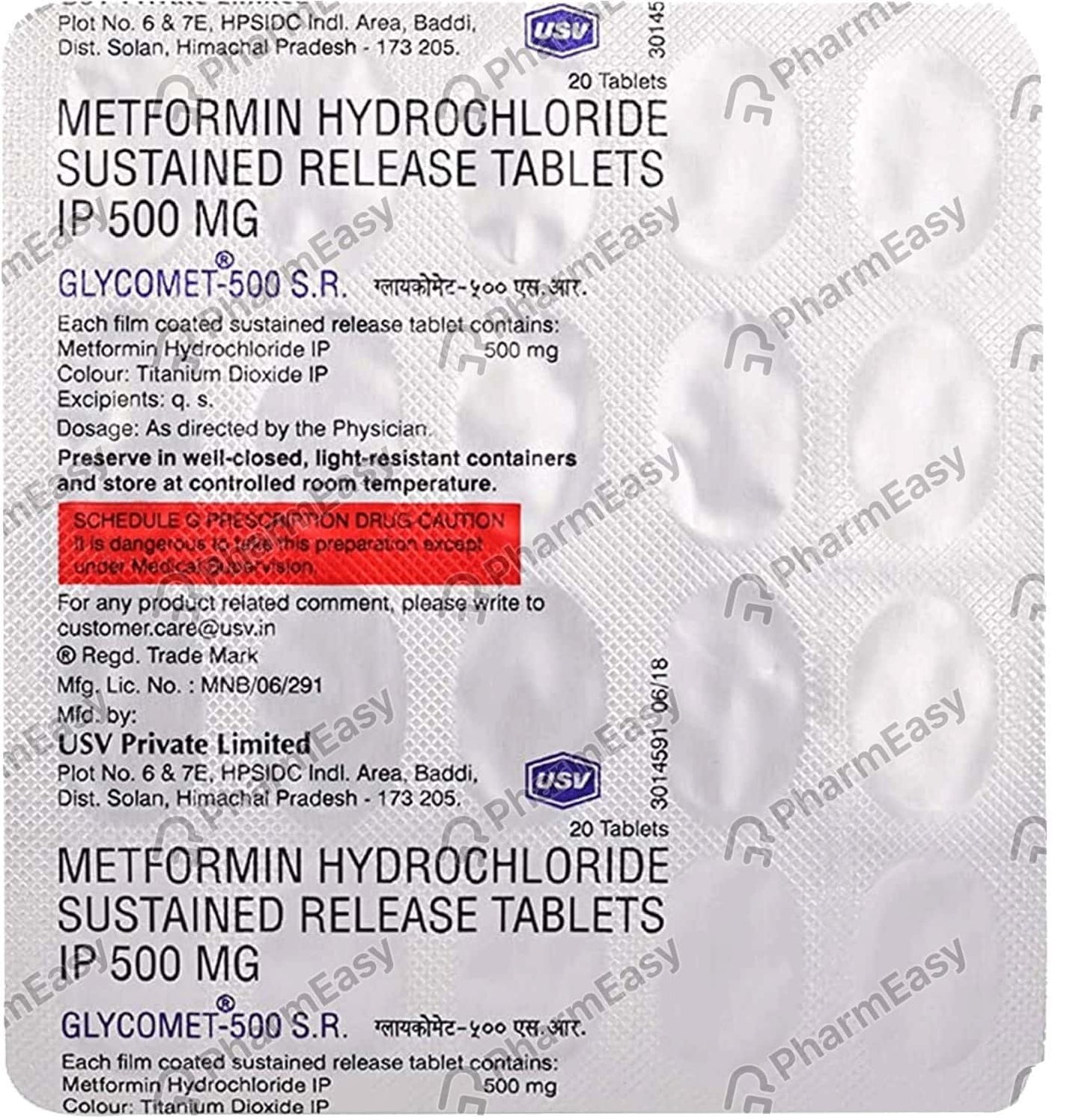 GLYCOMET 500MG SR